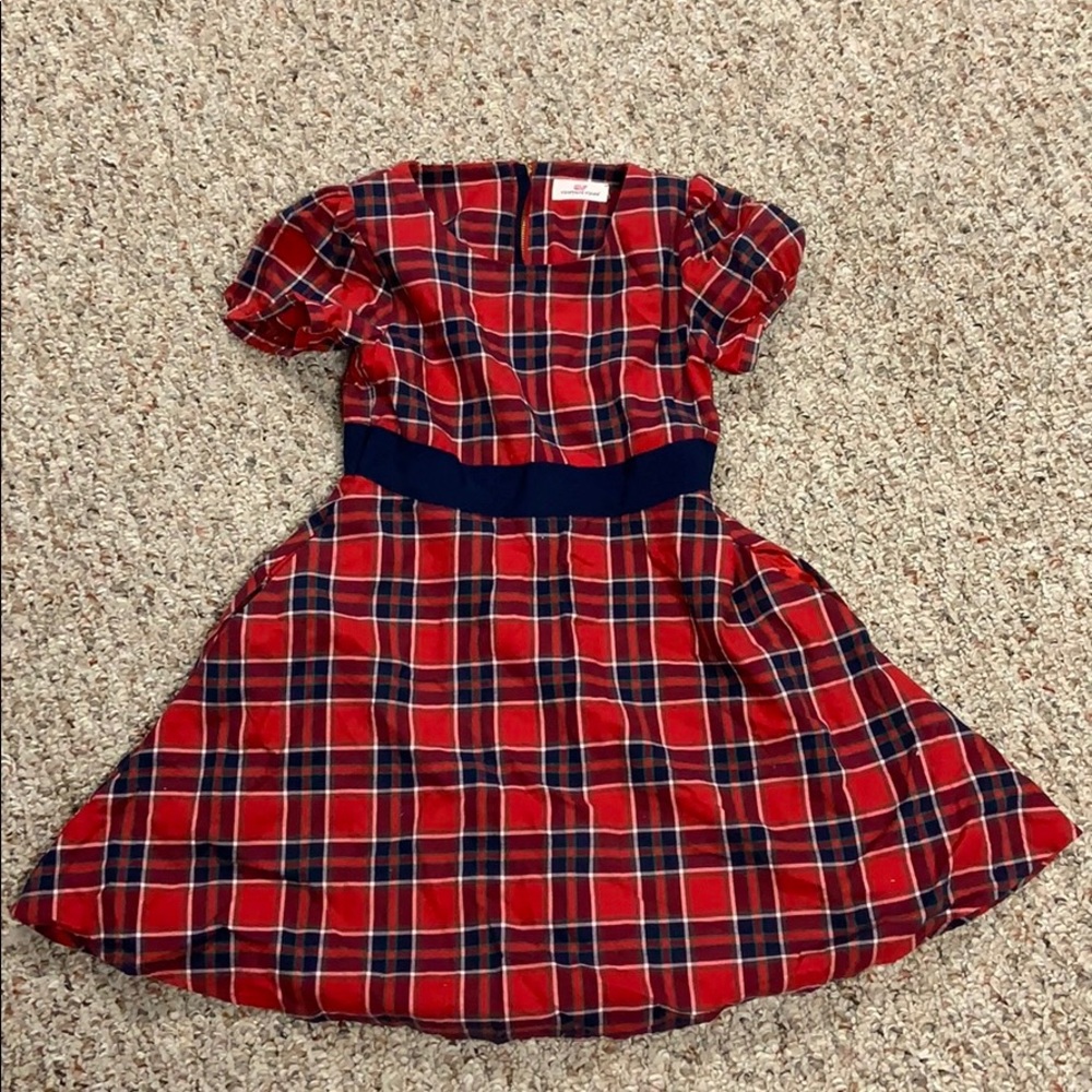 Vineyard Vines tartan print swing dress